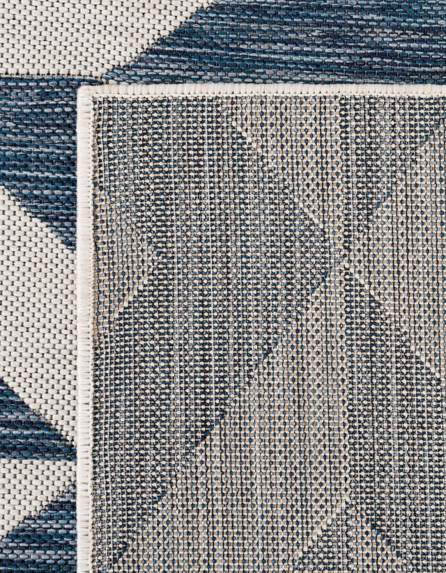 Blue 6' 1 x 9' Jill Zarin Outdoor Rectangle Area Rug Weather Resistant for Patio, Deck, Terrace, Balcony, Porch Durable 100% Polypropylene Carpet for Outside for Sale at Rug Engine