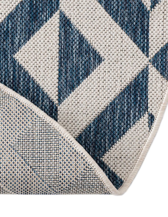 Blue 5' 3 x 8' Jill Zarin Outdoor Oval Area Rug Weather Resistant for Patio, Deck, Terrace, Balcony, Porch Durable 100% Polypropylene Carpet for Outside for Sale at Rug Engine