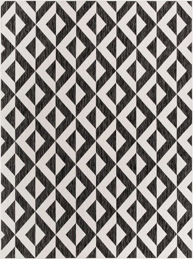 Charcoal Gray 9' x 12' Jill Zarin Outdoor Rectangle Area Rug Weather Resistant for Patio, Deck, Terrace, Balcony, Porch Durable 100% Polypropylene Carpet for Outside for Sale at Rug Engine