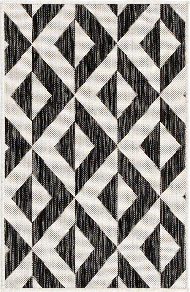Charcoal Gray 2' x 3' 1 Jill Zarin Outdoor Rectangle Area Rug Weather Resistant for Patio, Deck, Terrace, Balcony, Porch Durable 100% Polypropylene Carpet for Outside for Sale at Rug Engine