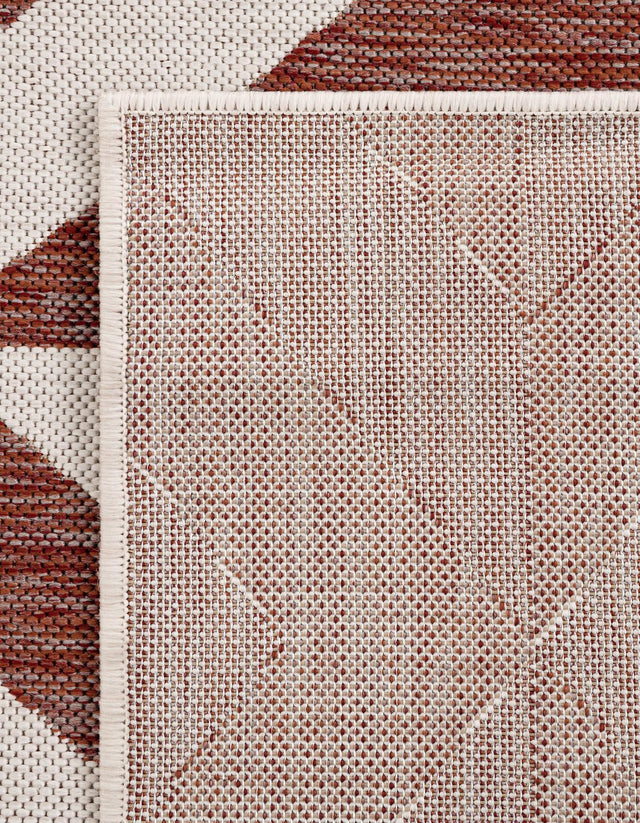 Rust Red 7' 10 x 7' 10 Jill Zarin Outdoor Square Area Rug Weather Resistant for Patio, Deck, Terrace, Balcony, Porch Durable 100% Polypropylene Carpet for Outside for Sale at Rug Engine