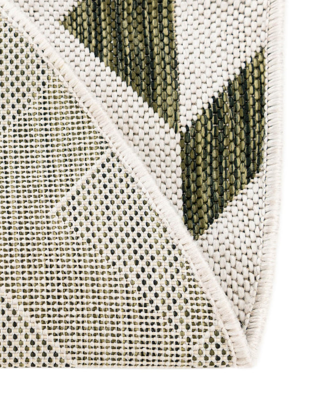 Green 7' 10 x 10' Jill Zarin Outdoor Oval Area Rug Weather Resistant for Patio, Deck, Terrace, Balcony, Porch Durable 100% Polypropylene Carpet for Outside for Sale at Rug Engine