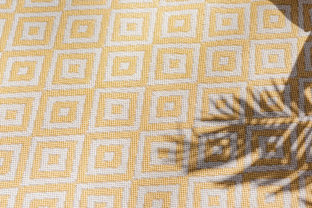Yellow Ivory 3' 1 x 5' 3 Jill Zarin Outdoor Rectangle Area Rug Weather Resistant for Patio, Deck, Terrace, Balcony, Porch Durable 100% Polypropylene Carpet for Outside for Sale at Rug Engine