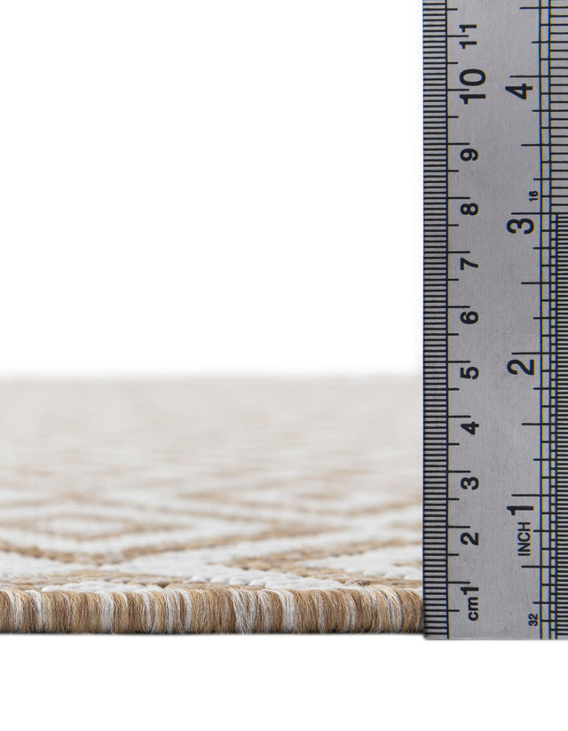 Beige 2' x 8' Jill Zarin Outdoor Runner Area Rug Weather Resistant for Patio, Deck, Terrace, Balcony, Porch Durable 100% Polypropylene Carpet for Outside for Sale at Rug Engine