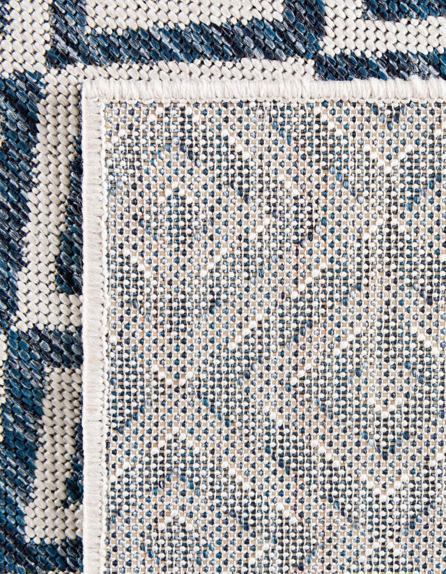 Blue 6' 1 x 9' Jill Zarin Outdoor Rectangle Area Rug Weather Resistant for Patio, Deck, Terrace, Balcony, Porch Durable 100% Polypropylene Carpet for Outside for Sale at Rug Engine