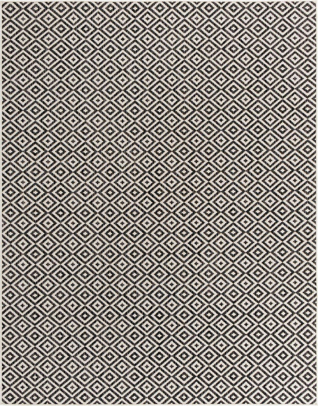 Charcoal Gray 7' 10 x 10' Jill Zarin Outdoor Rectangle Area Rug Weather Resistant for Patio, Deck, Terrace, Balcony, Porch Durable 100% Polypropylene Carpet for Outside for Sale at Rug Engine