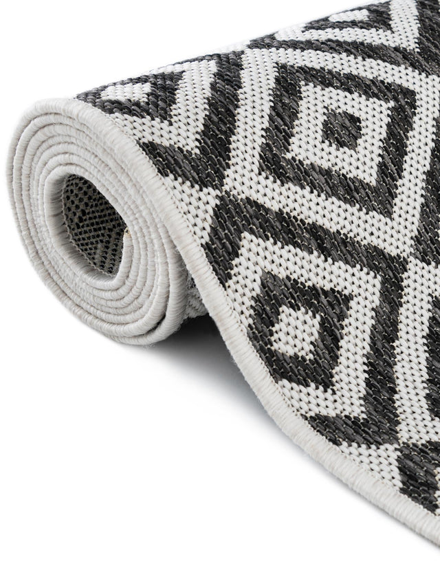 Charcoal Gray 7' 10 x 7' 10 Jill Zarin Outdoor Square Area Rug Weather Resistant for Patio, Deck, Terrace, Balcony, Porch Durable 100% Polypropylene Carpet for Outside for Sale at Rug Engine