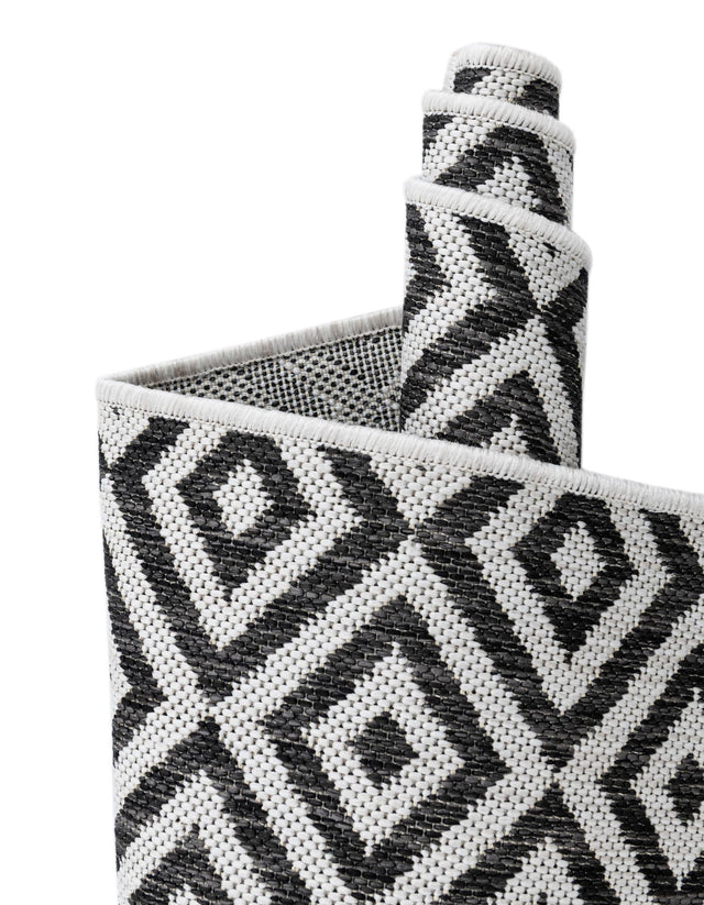 Charcoal Gray 3' 1 x 5' 3 Jill Zarin Outdoor Rectangle Area Rug Weather Resistant for Patio, Deck, Terrace, Balcony, Porch Durable 100% Polypropylene Carpet for Outside for Sale at Rug Engine