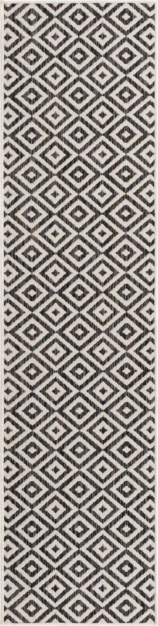 Charcoal Gray 2' x 8' Jill Zarin Outdoor Runner Area Rug Weather Resistant for Patio, Deck, Terrace, Balcony, Porch Durable 100% Polypropylene Carpet for Outside for Sale at Rug Engine