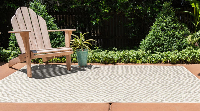 Light Gray 7' 10 x 10' Jill Zarin Outdoor Rectangle Area Rug Weather Resistant for Patio, Deck, Terrace, Balcony, Porch Durable 100% Polypropylene Carpet for Outside for Sale at Rug Engine