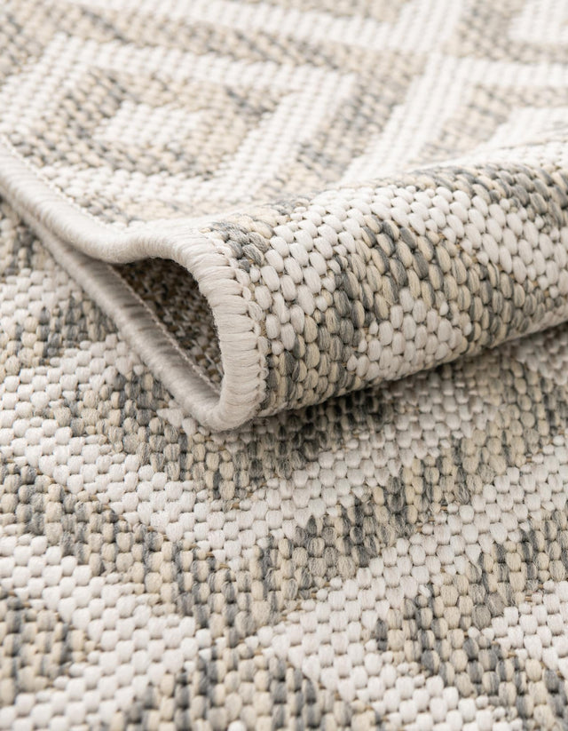 Light Gray 7' 10 x 10' Jill Zarin Outdoor Rectangle Area Rug Weather Resistant for Patio, Deck, Terrace, Balcony, Porch Durable 100% Polypropylene Carpet for Outside for Sale at Rug Engine