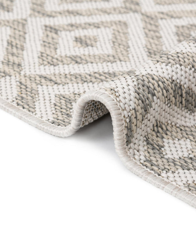 Light Gray 6' 1 x 9' Jill Zarin Outdoor Rectangle Area Rug Weather Resistant for Patio, Deck, Terrace, Balcony, Porch Durable 100% Polypropylene Carpet for Outside for Sale at Rug Engine