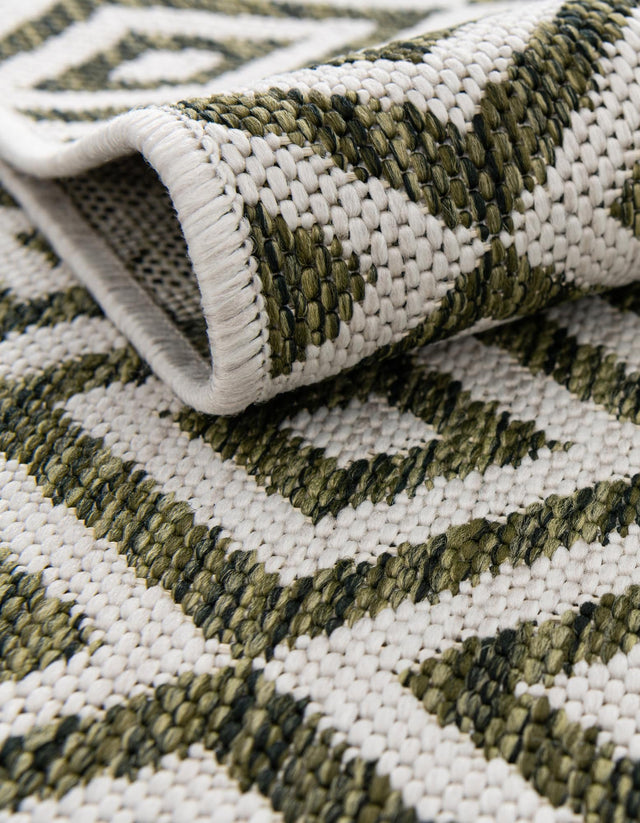 Green 7' 10 x 7' 10 Jill Zarin Outdoor Square Area Rug Weather Resistant for Patio, Deck, Terrace, Balcony, Porch Durable 100% Polypropylene Carpet for Outside for Sale at Rug Engine