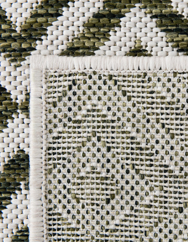 Green 7' 10 x 7' 10 Jill Zarin Outdoor Square Area Rug Weather Resistant for Patio, Deck, Terrace, Balcony, Porch Durable 100% Polypropylene Carpet for Outside for Sale at Rug Engine