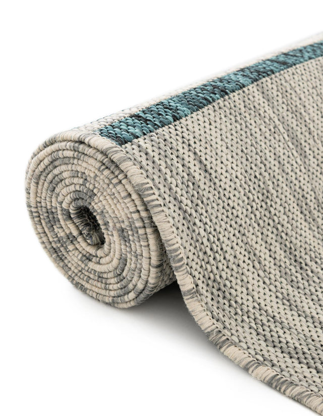 Light Gray 7' 10 x 7' 10 Jill Zarin Outdoor Square Area Rug Weather Resistant for Patio, Deck, Terrace, Balcony, Porch Durable 100% Polypropylene Carpet for Outside for Sale at Rug Engine