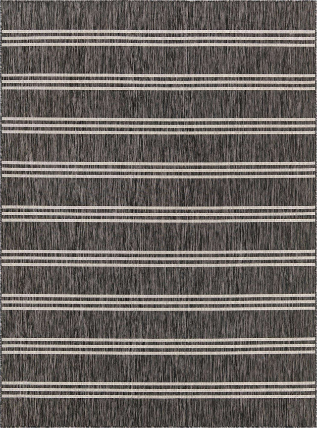 Charcoal 9' x 12' Jill Zarin Outdoor Rectangle Area Rug Weather Resistant for Patio, Deck, Terrace, Balcony, Porch Durable 100% Polypropylene Carpet for Outside for Sale at Rug Engine