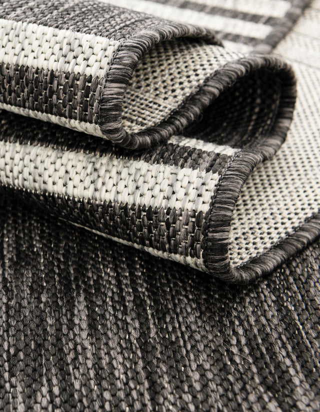 Charcoal 10' x 13' 1 Jill Zarin Outdoor Rectangle Area Rug Weather Resistant for Patio, Deck, Terrace, Balcony, Porch Durable 100% Polypropylene Carpet for Outside for Sale at Rug Engine