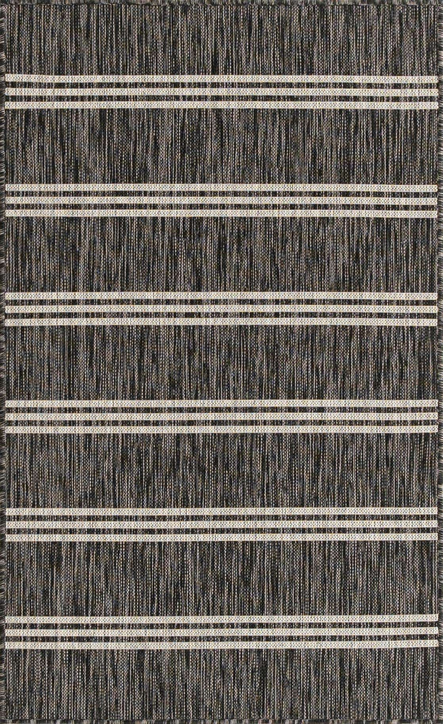 Charcoal 3' 1 x 5' 3 Jill Zarin Outdoor Rectangle Area Rug Weather Resistant for Patio, Deck, Terrace, Balcony, Porch Durable 100% Polypropylene Carpet for Outside for Sale at Rug Engine
