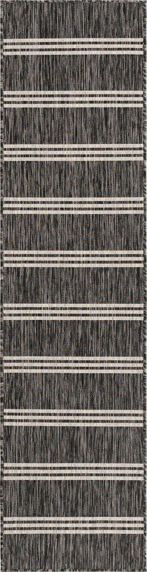 Charcoal 2' x 8' Jill Zarin Outdoor Runner Area Rug Weather Resistant for Patio, Deck, Terrace, Balcony, Porch Durable 100% Polypropylene Carpet for Outside for Sale at Rug Engine