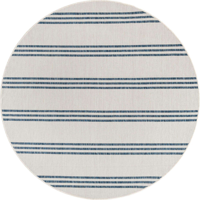 Ivory 6' 7 x 6' 7 Jill Zarin Outdoor Round Area Rug Weather Resistant for Patio, Deck, Terrace, Balcony, Porch Durable 100% Polypropylene Carpet for Outside for Sale at Rug Engine