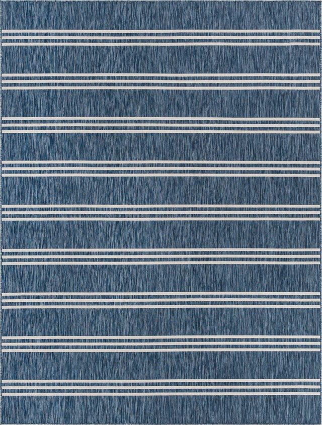 Blue 9' x 12' Jill Zarin Outdoor Rectangle Area Rug Weather Resistant for Patio, Deck, Terrace, Balcony, Porch Durable 100% Polypropylene Carpet for Outside for Sale at Rug Engine