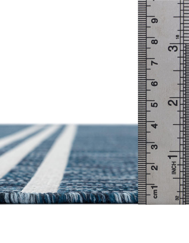 Blue 10' 8 x 10' 8 Jill Zarin Outdoor Square Area Rug Weather Resistant for Patio, Deck, Terrace, Balcony, Porch Durable 100% Polypropylene Carpet for Outside for Sale at Rug Engine
