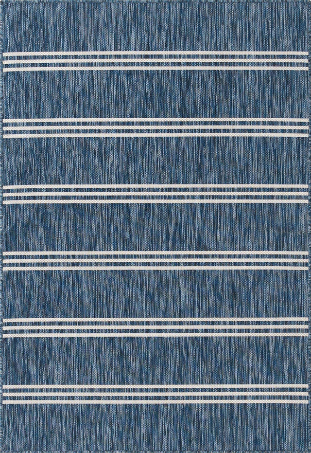 Blue 4' 1 x 6' 1 Jill Zarin Outdoor Rectangle Area Rug Weather Resistant for Patio, Deck, Terrace, Balcony, Porch Durable 100% Polypropylene Carpet for Outside for Sale at Rug Engine