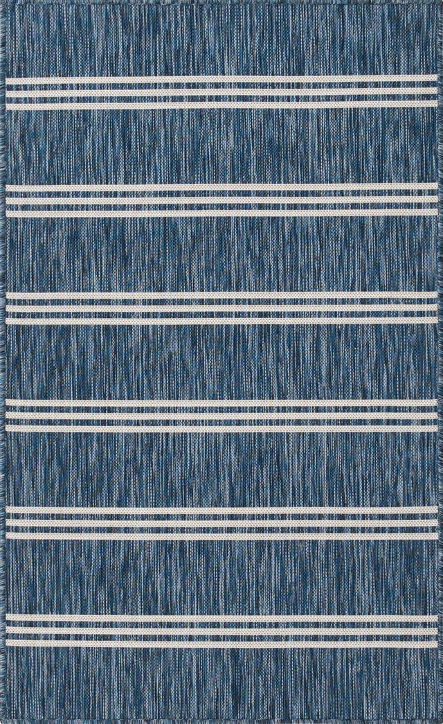 Blue 3' 1 x 5' 3 Jill Zarin Outdoor Rectangle Area Rug Weather Resistant for Patio, Deck, Terrace, Balcony, Porch Durable 100% Polypropylene Carpet for Outside for Sale at Rug Engine