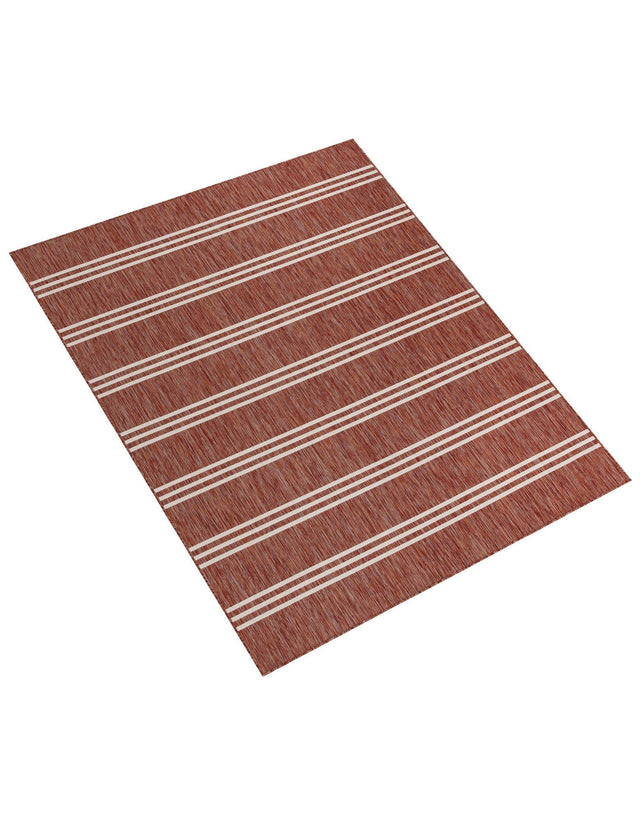 Rust Red 7' 10 x 10' Jill Zarin Outdoor Rectangle Area Rug Weather Resistant for Patio, Deck, Terrace, Balcony, Porch Durable 100% Polypropylene Carpet for Outside for Sale at Rug Engine