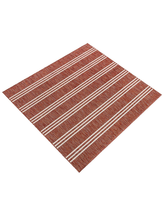 Rust Red 7' 10 x 7' 10 Jill Zarin Outdoor Square Area Rug Weather Resistant for Patio, Deck, Terrace, Balcony, Porch Durable 100% Polypropylene Carpet for Outside for Sale at Rug Engine