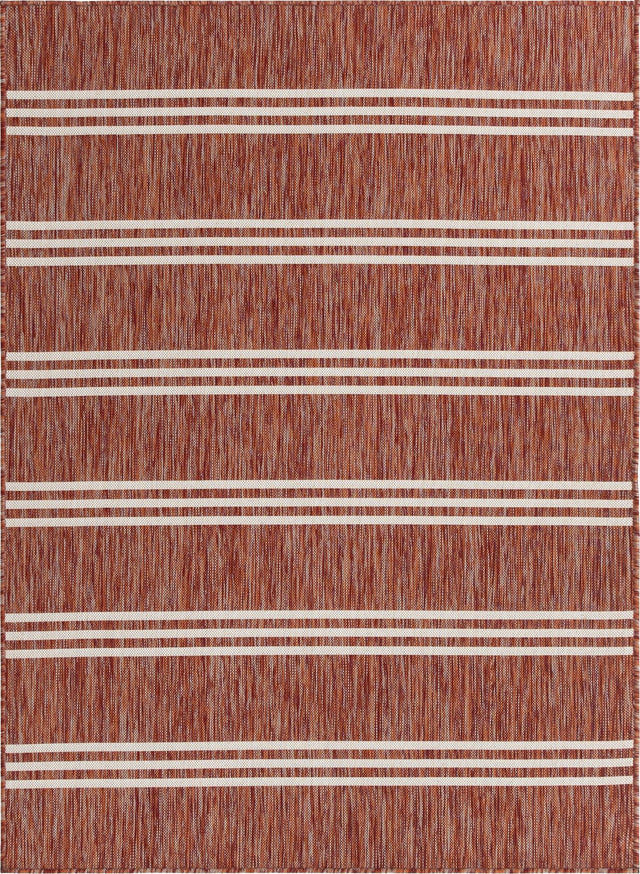 Rust Red 1' 4 x 1' 4 Jill Zarin Outdoor Sample Area Rug Weather Resistant for Patio, Deck, Terrace, Balcony, Porch Durable 100% Polypropylene Carpet for Outside for Sale at Rug Engine