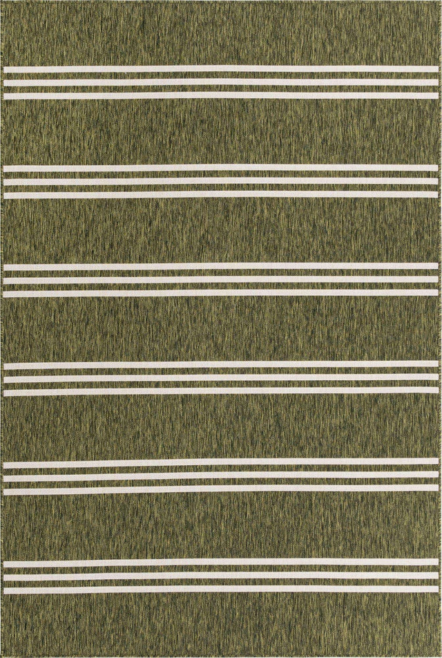 Green 6' 1 x 9' Jill Zarin Outdoor Rectangle Area Rug Weather Resistant for Patio, Deck, Terrace, Balcony, Porch Durable 100% Polypropylene Carpet for Outside for Sale at Rug Engine