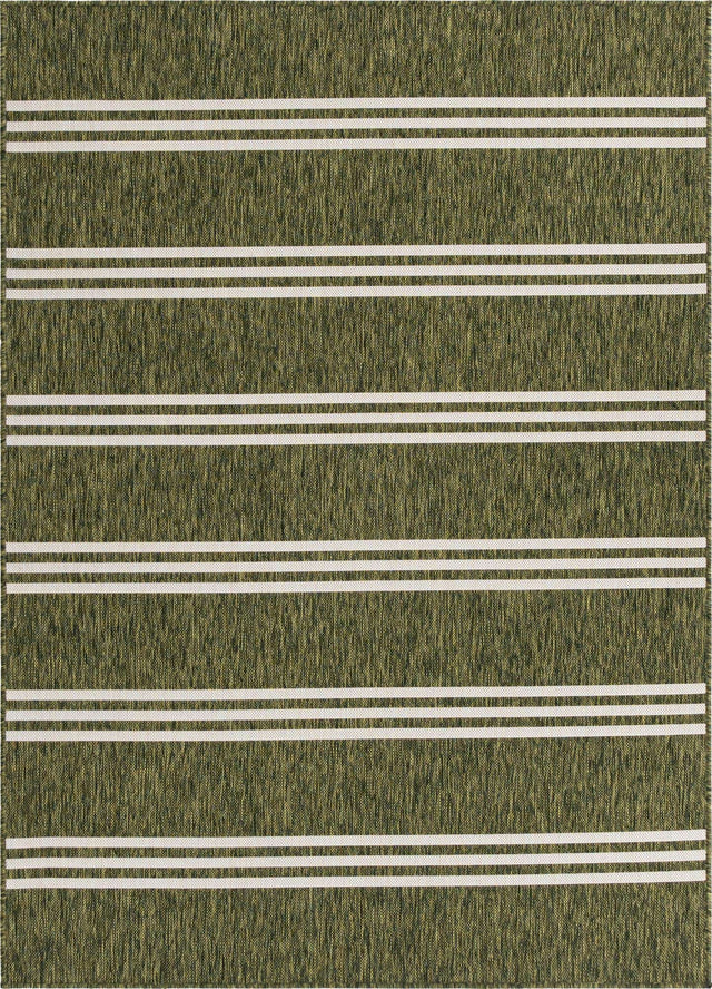 Green 5' 3 x 8' Jill Zarin Outdoor Rectangle Area Rug Weather Resistant for Patio, Deck, Terrace, Balcony, Porch Durable 100% Polypropylene Carpet for Outside for Sale at Rug Engine