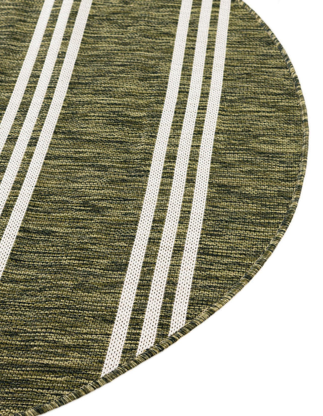 Green 7' 10 x 10' Jill Zarin Outdoor Oval Area Rug Weather Resistant for Patio, Deck, Terrace, Balcony, Porch Durable 100% Polypropylene Carpet for Outside for Sale at Rug Engine