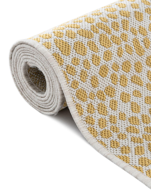 Yellow Ivory 13' 1 x 13' 1 Jill Zarin Outdoor Round Area Rug Weather Resistant for Patio, Deck, Terrace, Balcony, Porch Durable 100% Polypropylene Carpet for Outside for Sale at Rug Engine