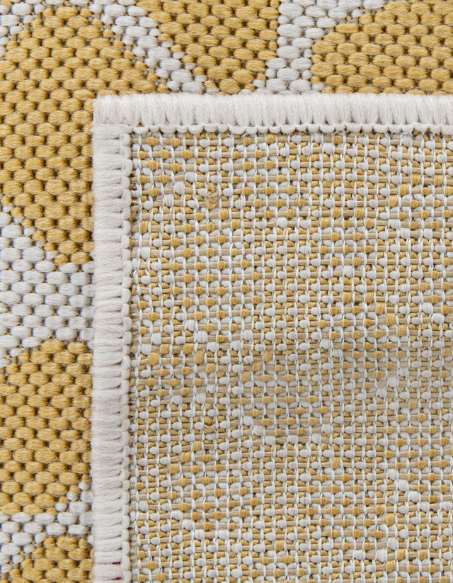 Yellow Ivory 2' x 6' 1 Jill Zarin Outdoor Runner Area Rug Weather Resistant for Patio, Deck, Terrace, Balcony, Porch Durable 100% Polypropylene Carpet for Outside for Sale at Rug Engine