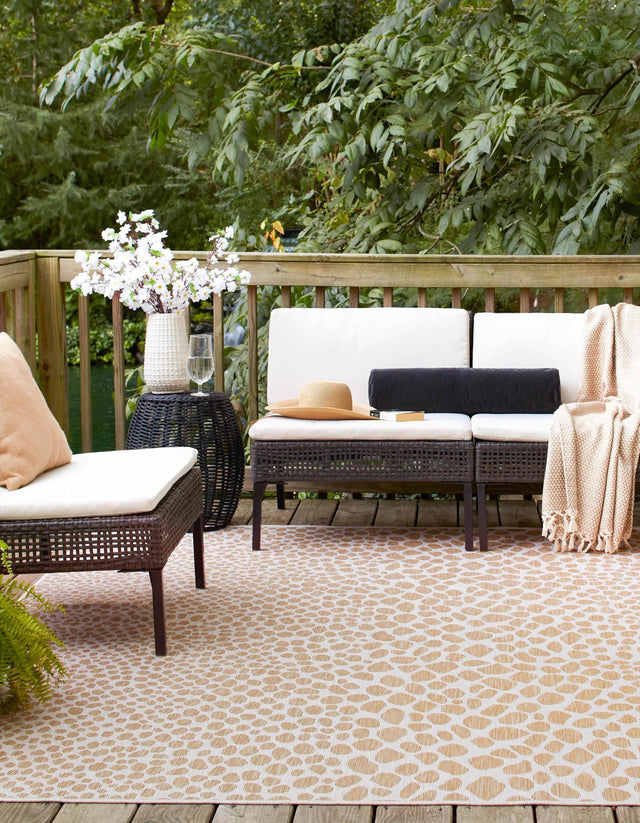 Dark Beige 13' 1 x 13' 1 Jill Zarin Outdoor Square Area Rug Weather Resistant for Patio, Deck, Terrace, Balcony, Porch Durable 100% Polypropylene Carpet for Outside for Sale at Rug Engine