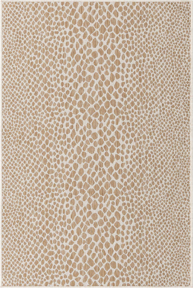 Dark Beige 4' 1 x 6' 1 Jill Zarin Outdoor Rectangle Area Rug Weather Resistant for Patio, Deck, Terrace, Balcony, Porch Durable 100% Polypropylene Carpet for Outside for Sale at Rug Engine