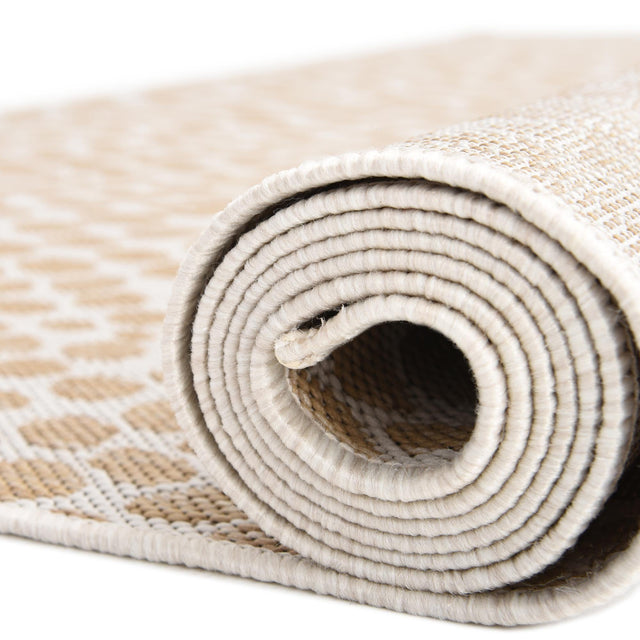 Dark Beige 10' 8 x 10' 8 Jill Zarin Outdoor Round Area Rug Weather Resistant for Patio, Deck, Terrace, Balcony, Porch Durable 100% Polypropylene Carpet for Outside for Sale at Rug Engine