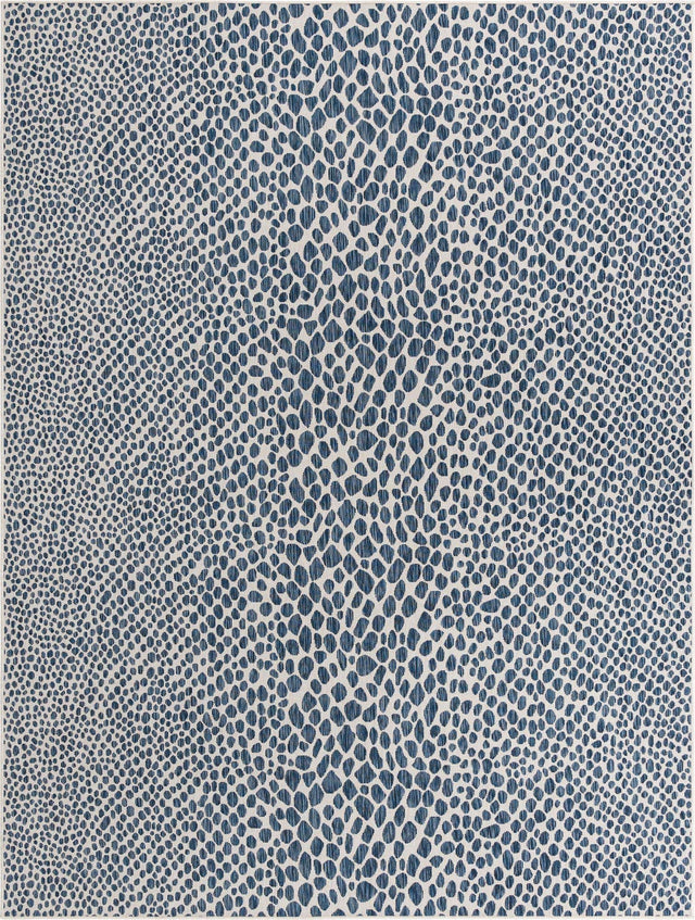 Blue 9' x 12' Jill Zarin Outdoor Rectangle Area Rug Weather Resistant for Patio, Deck, Terrace, Balcony, Porch Durable 100% Polypropylene Carpet for Outside for Sale at Rug Engine