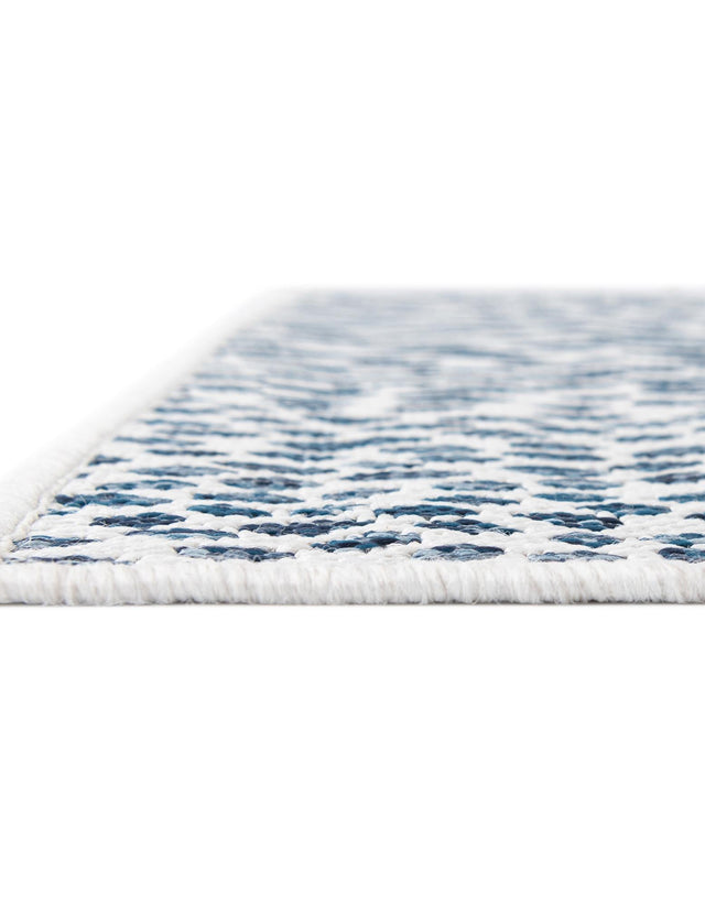 Blue 7' 10 x 7' 10 Jill Zarin Outdoor Square Area Rug Weather Resistant for Patio, Deck, Terrace, Balcony, Porch Durable 100% Polypropylene Carpet for Outside for Sale at Rug Engine