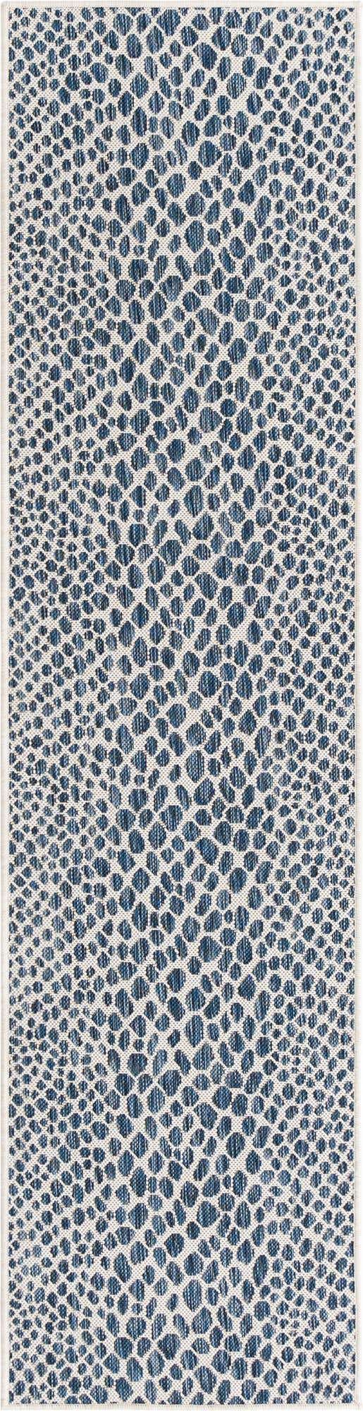 Blue 2' x 8' Jill Zarin Outdoor Runner Area Rug Weather Resistant for Patio, Deck, Terrace, Balcony, Porch Durable 100% Polypropylene Carpet for Outside for Sale at Rug Engine