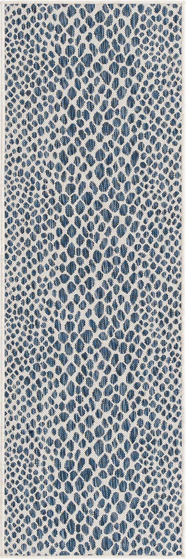 Blue 2' x 6' 1 Jill Zarin Outdoor Runner Area Rug Weather Resistant for Patio, Deck, Terrace, Balcony, Porch Durable 100% Polypropylene Carpet for Outside for Sale at Rug Engine
