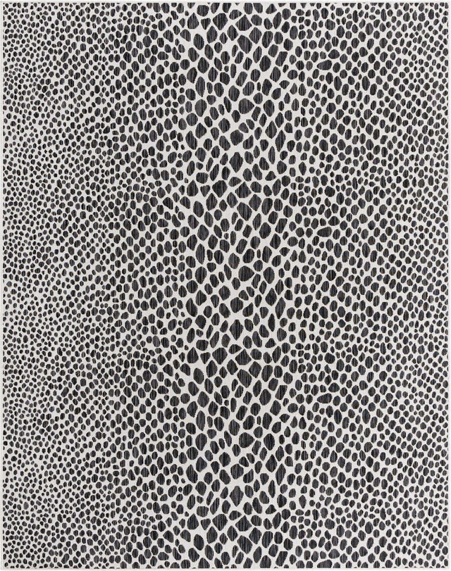 Black 7' 10 x 10' Jill Zarin Outdoor Rectangle Area Rug Weather Resistant for Patio, Deck, Terrace, Balcony, Porch Durable 100% Polypropylene Carpet for Outside for Sale at Rug Engine