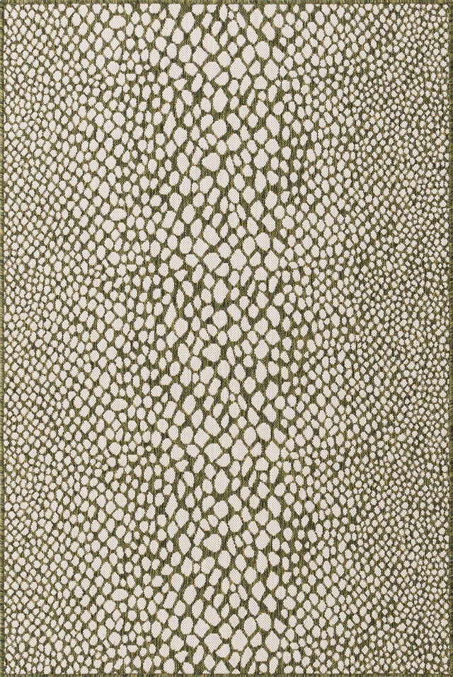 Green 4' 1 x 6' 1 Jill Zarin Outdoor Rectangle Area Rug Weather Resistant for Patio, Deck, Terrace, Balcony, Porch Durable 100% Polypropylene Carpet for Outside for Sale at Rug Engine