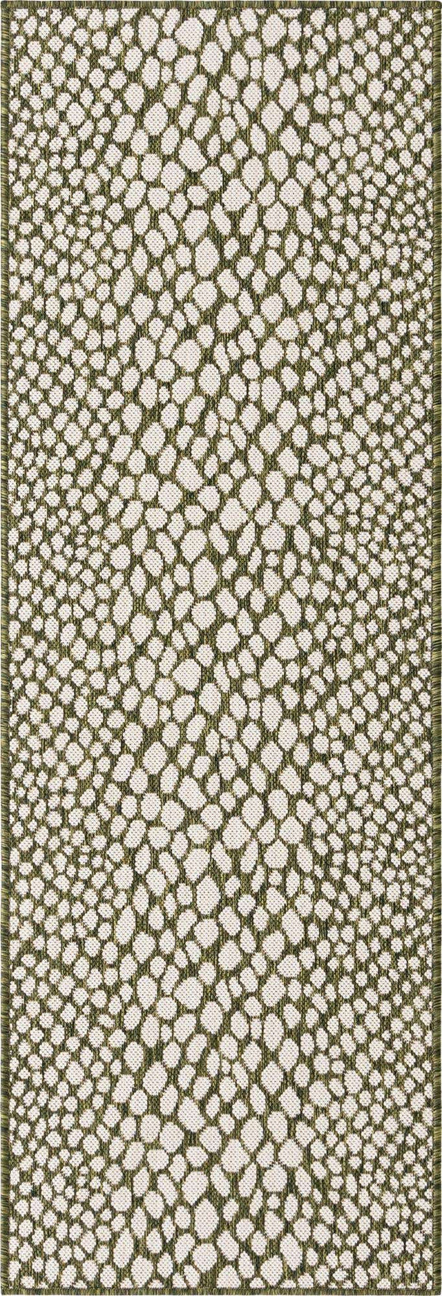 Green 2' x 6' 1 Jill Zarin Outdoor Runner Area Rug Weather Resistant for Patio, Deck, Terrace, Balcony, Porch Durable 100% Polypropylene Carpet for Outside for Sale at Rug Engine