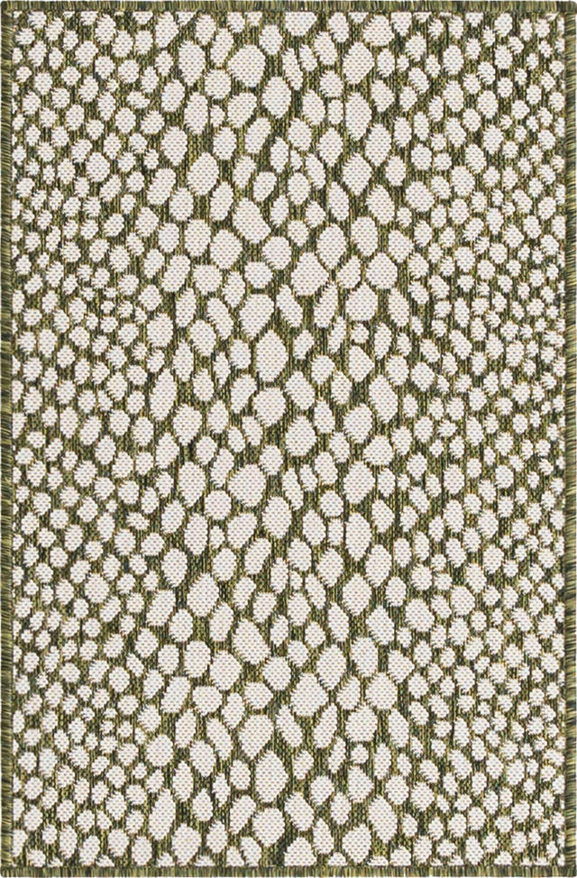 Green 2' x 3' 1 Jill Zarin Outdoor Rectangle Area Rug Weather Resistant for Patio, Deck, Terrace, Balcony, Porch Durable 100% Polypropylene Carpet for Outside for Sale at Rug Engine