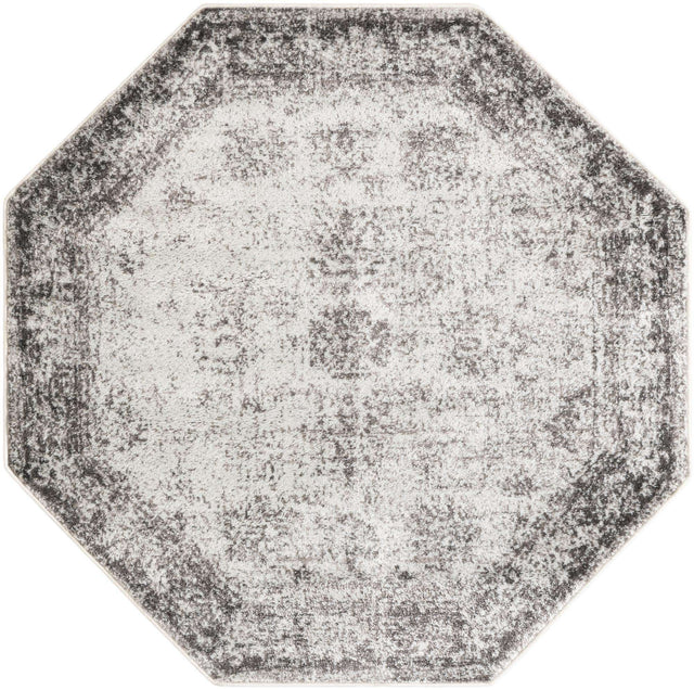 Gray 5' 3 x 5' 3 Sofia Octagon Area Rug Durable Easy Clean Stain Resistant Unique Carpet for Affordable Interior Home Design for Sale at Rug Engine