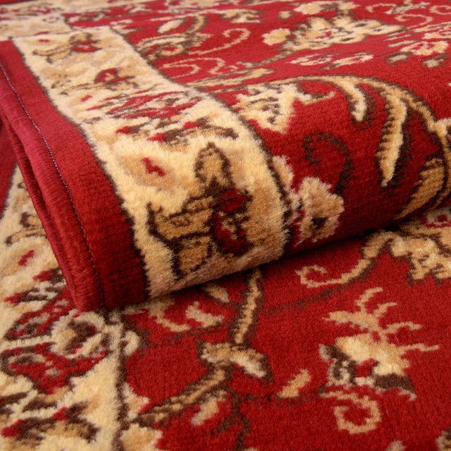 Burgundy 7' 10 x 7' 10 Sialk Hill Octagon Area Rug 100% Polypropylene Durable Easy Clean Classic Traditional Design Carpet for Interior Design for Sale at Rug Engine