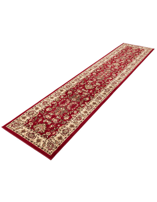 Burgundy 2' 7 x 13' 1 Sialk Hill Runner Area Rug 100% Polypropylene Durable Easy Clean Classic Traditional Design Carpet for Interior Design for Sale at Rug Engine